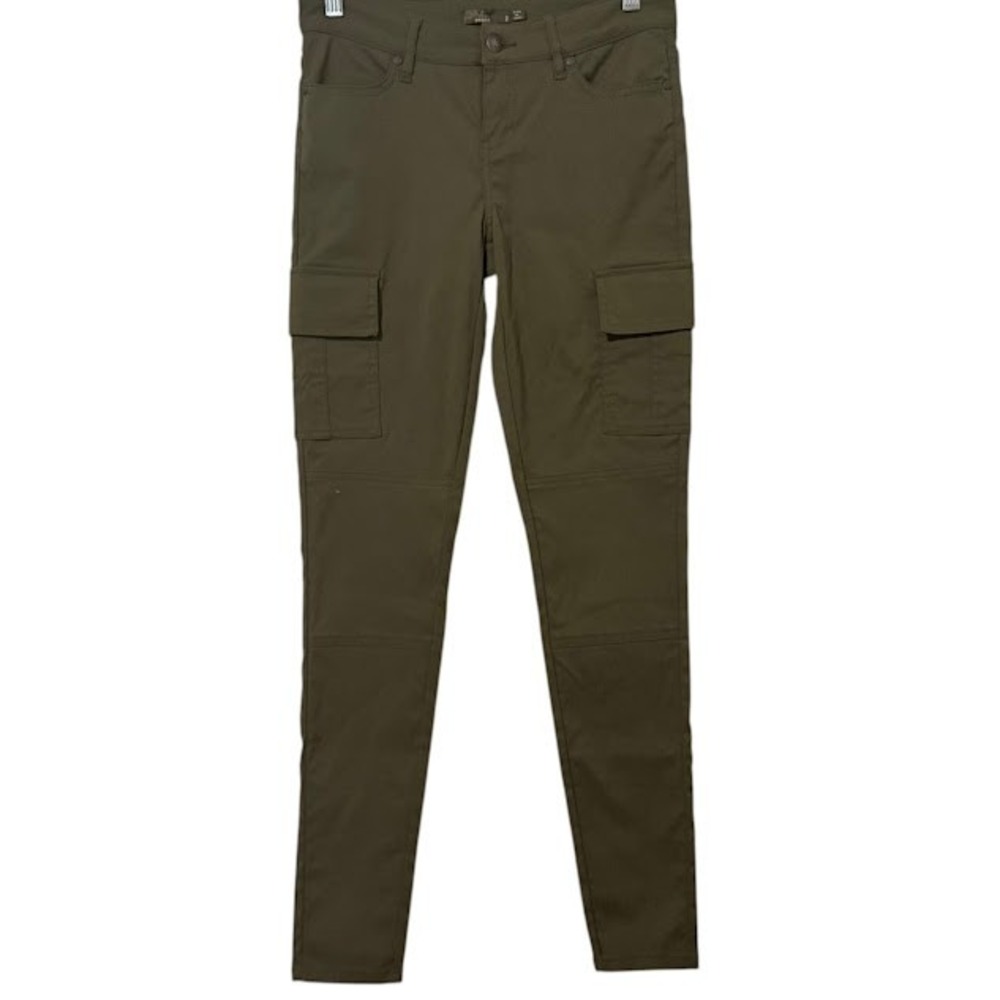 prAna Dark Green Meme Skinny Nylon Outdoor Cargo‎ Hiking Pants Womens 2